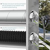 Vista 5 de HG Power - Cubierta de ventilación de pared de 4 pulgadas, cubierta de ventilación para secadora exterior con malla de pantalla, ventilación