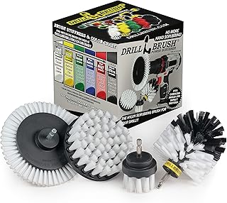 Sponsored Ad - Drill Brush White – Drill Brush Attachment Set - Windshield Cleaning - Soft Scrub Brush for Glass – Auto De...