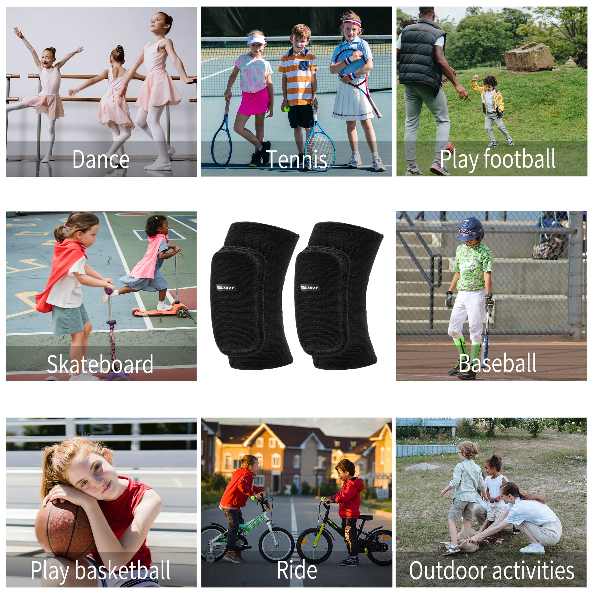 EULANT Elastyczne Kompresyjne Rękawice, Ochraniacze na Łokiecie dla Bramkarzy, Miękkie Ochraniacze na Łokieć do Handballu, Tańca, Skateboardu, Piłki Nożnej, Piłki Siatkowej, Narciarstwa, XS - 2 Pary