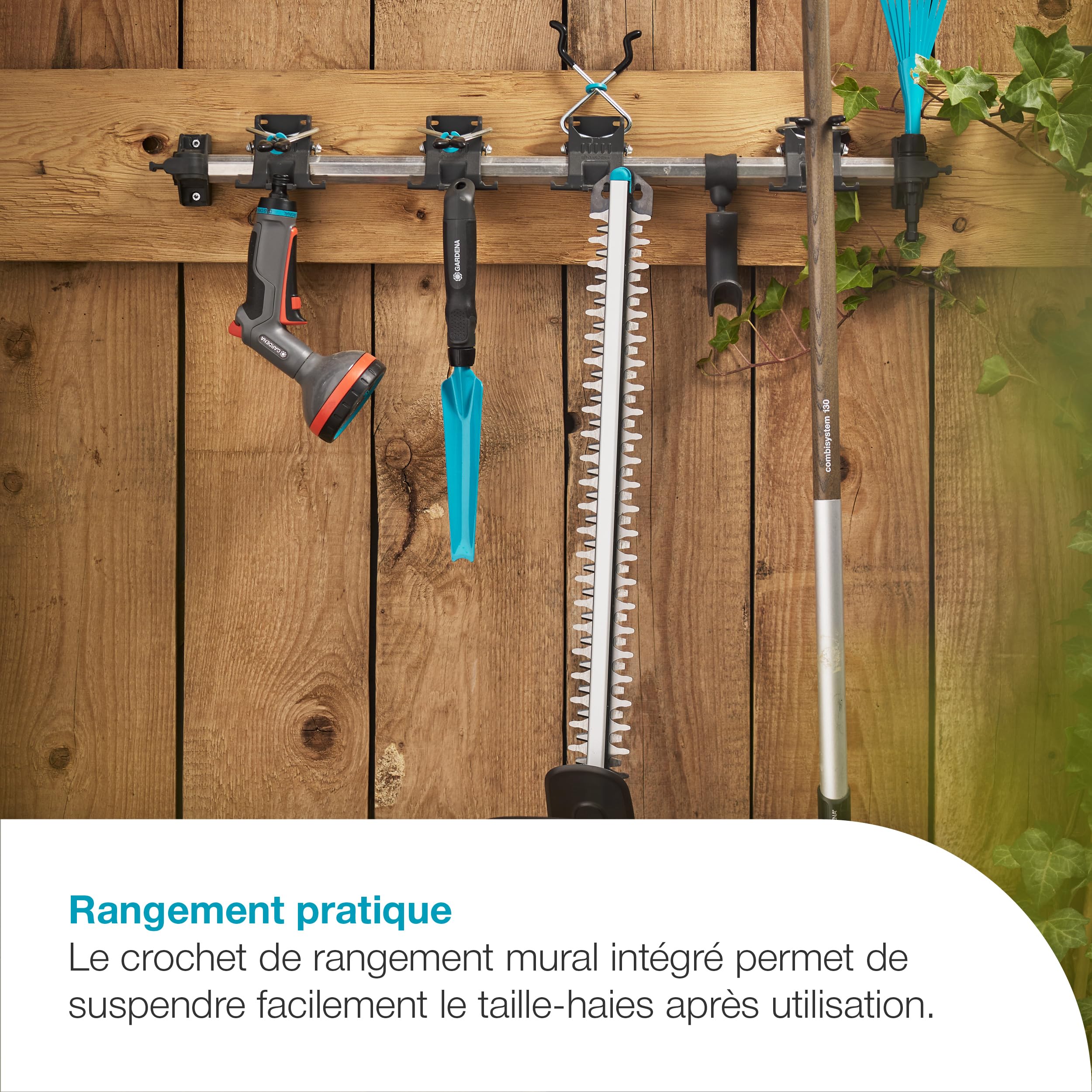 Gardena Taille-Haies EasyCut 55-18V P4A Kit Taille-haie: Lames Double Action, Protecteur de Pointe de Lame, Poignée Ergonomique, Rangement Facile, Coupe sans Fil (14735-20)