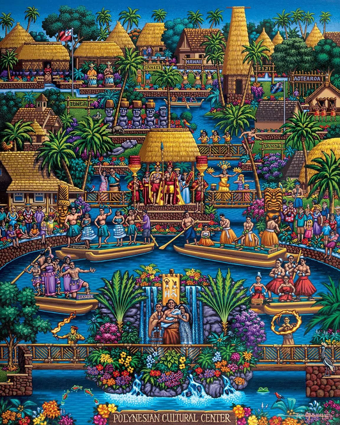 Dowdle Jigsaw Puzzle - Polynesian Cultural Center - 500 Piece