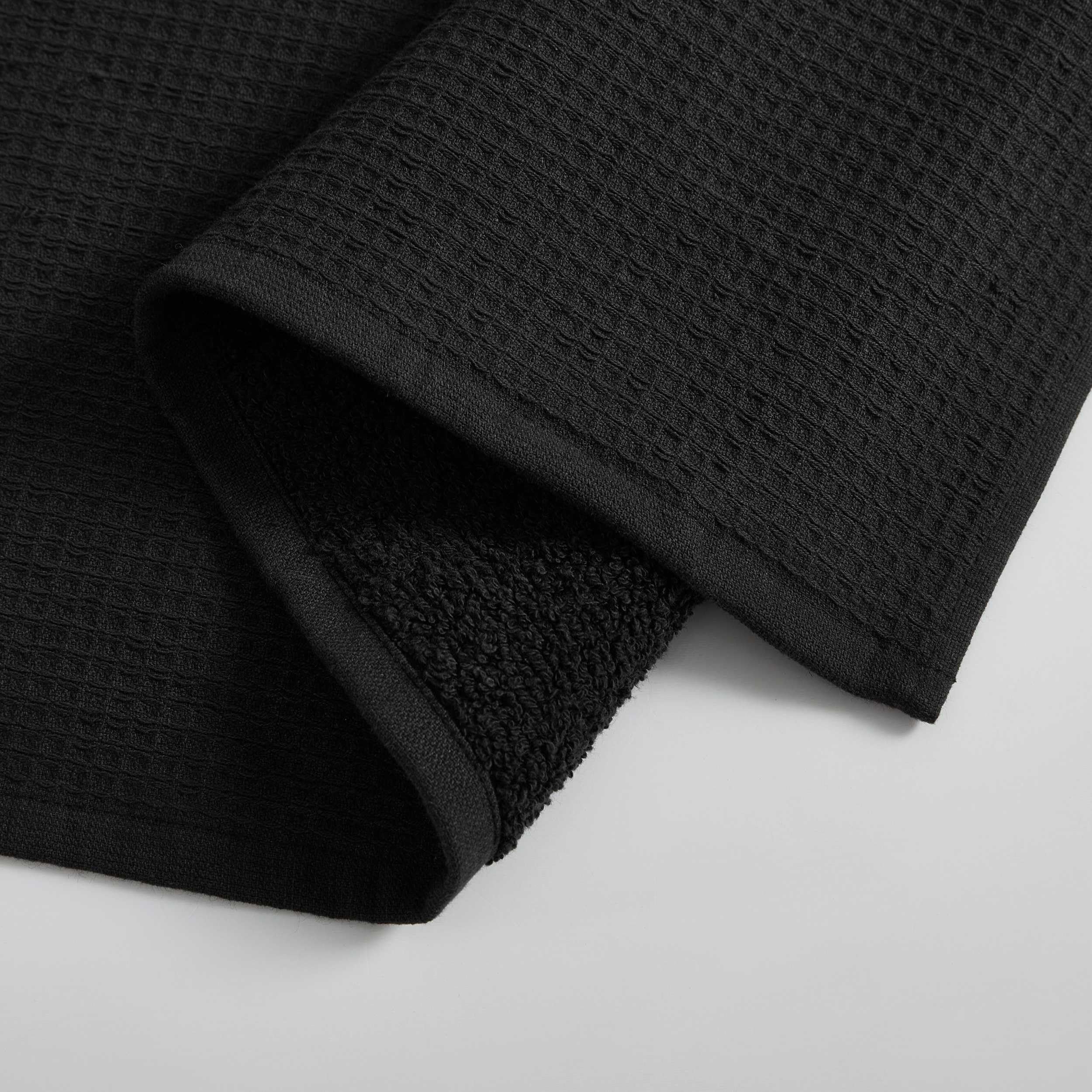 Calvin Klein - Juego de Toallas, Toallas de algodón Suaves y absorbentes, decoración Moderna de baño (Eternity Solid Black, 3 Piezas)