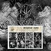 Decoupage Paper Pack 24 Sheets 6x6 Monochrome Floral Pattern FLONZ Vintage Styled Seamless Pattern Paper for Decoupage, Craft and Scrapbooking Black Flowers Buds
