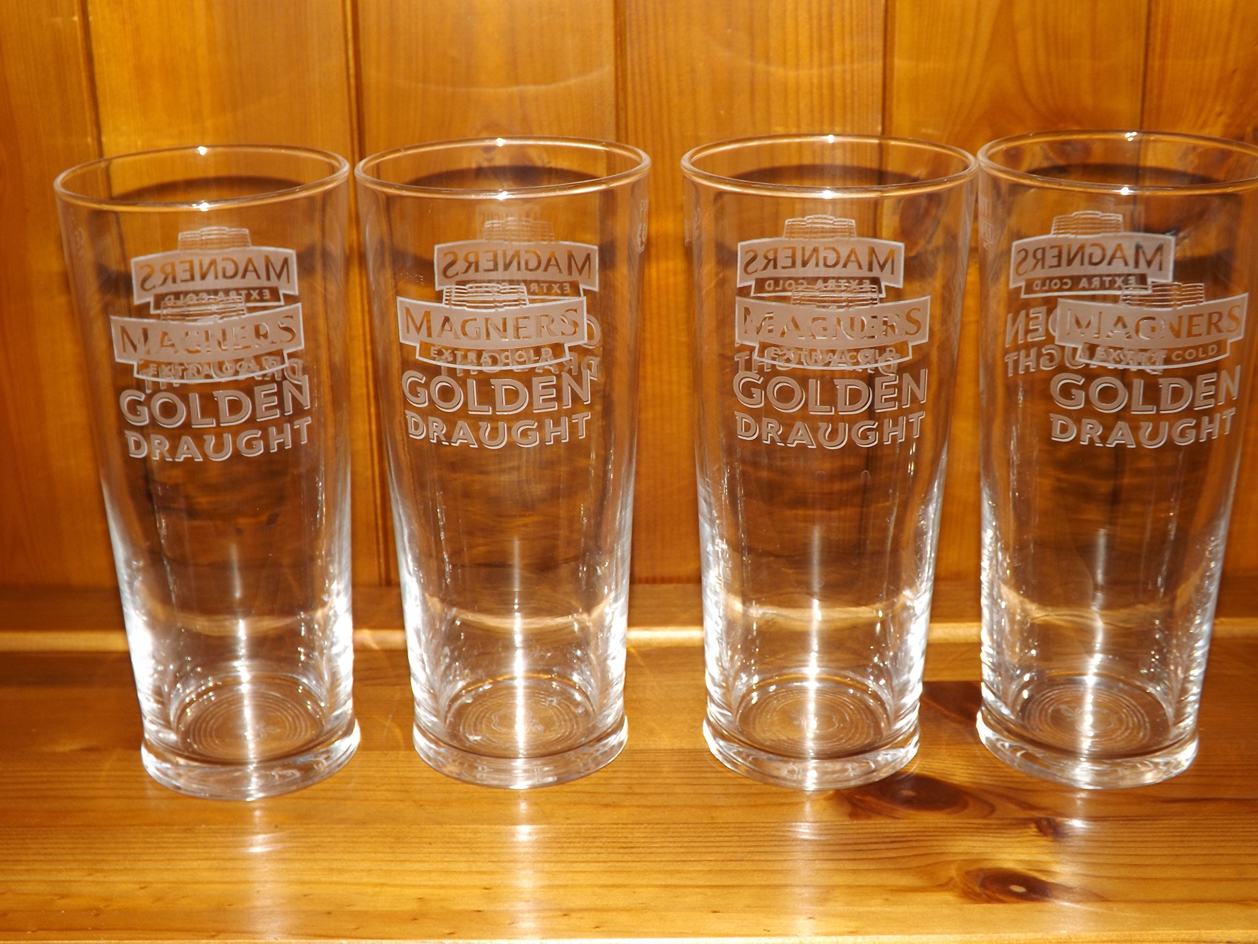 Magners Pint Glass X 4. Magners Extra Cold Golden Draught Pint Glass X 4. A Set Of 4 Magners Extra Cold Golden Draught Pint Glasses