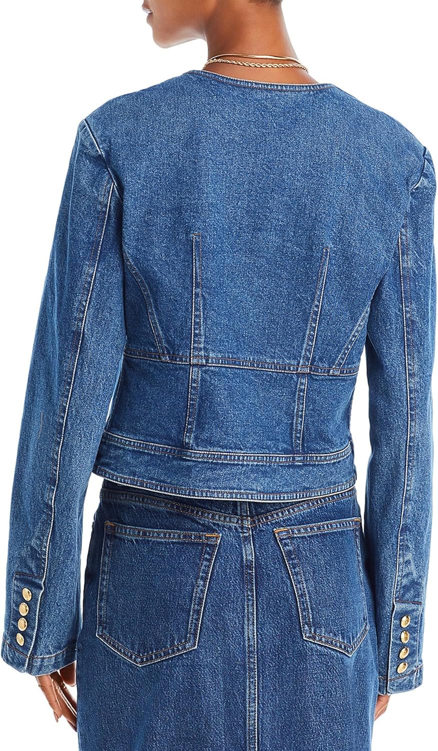 Women's Cropped Denim Jacket Long sleeve Button Down Fall Winter Jean Jackets Coats with Pockets Trendy 2025 - Image 2