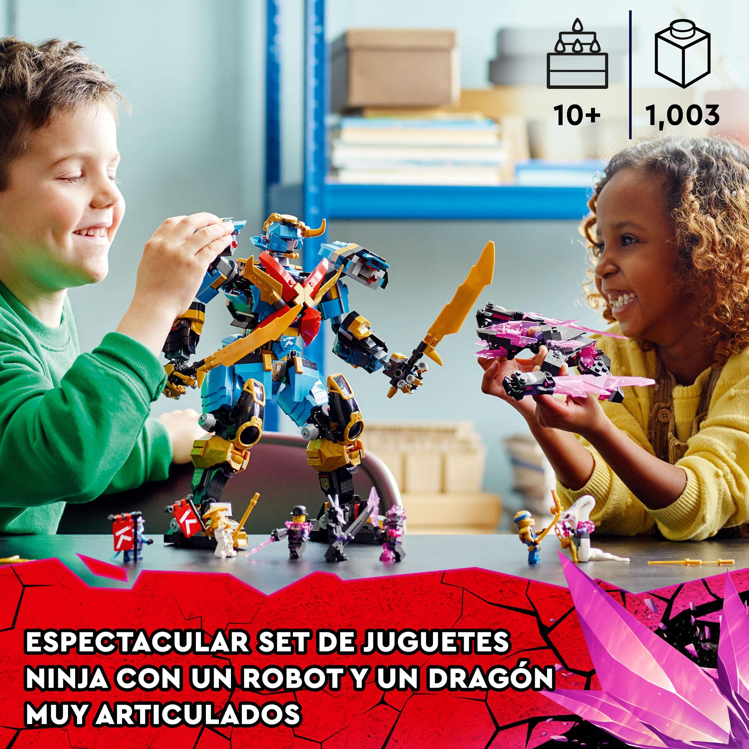 LEGO 71775 Ninjago Meca Samurái X de NYA, Figura de Acción para Construir, Serie TV Crystallized, Robot de Juguete, para Niños, Reyes Magos