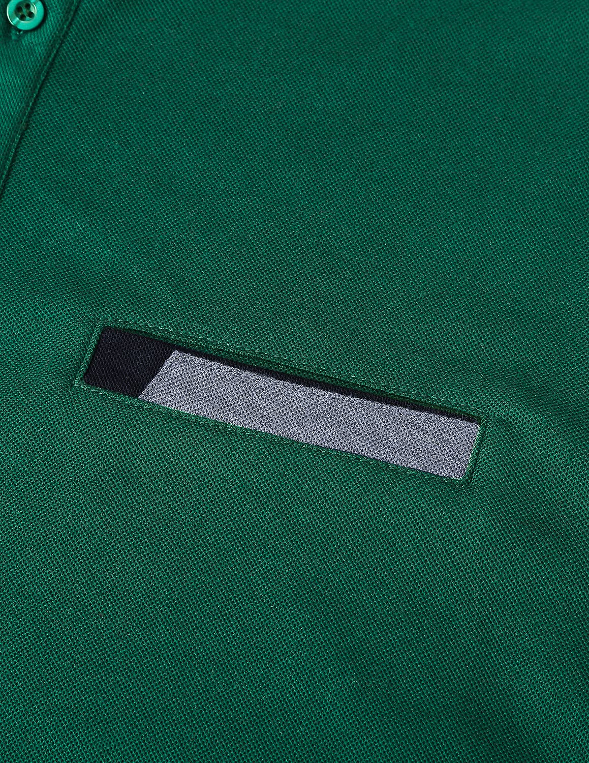 KUNJLELP Polo da Uomo con Tasca T Shirt Manica Corta M-3XL Chic Colletto a Quadri Maglietta Uniformi