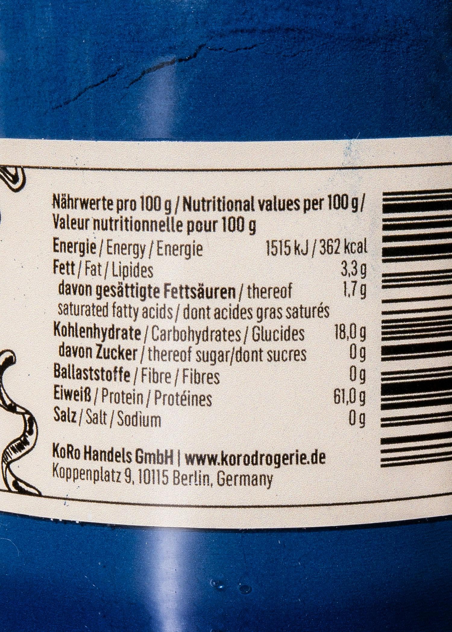KoRo - Spirulina Pulver blau 50 g - Pulver aus der Süßwasser-Mikroalge Spirulina - Zum Färben von Smoothies oder Bowls