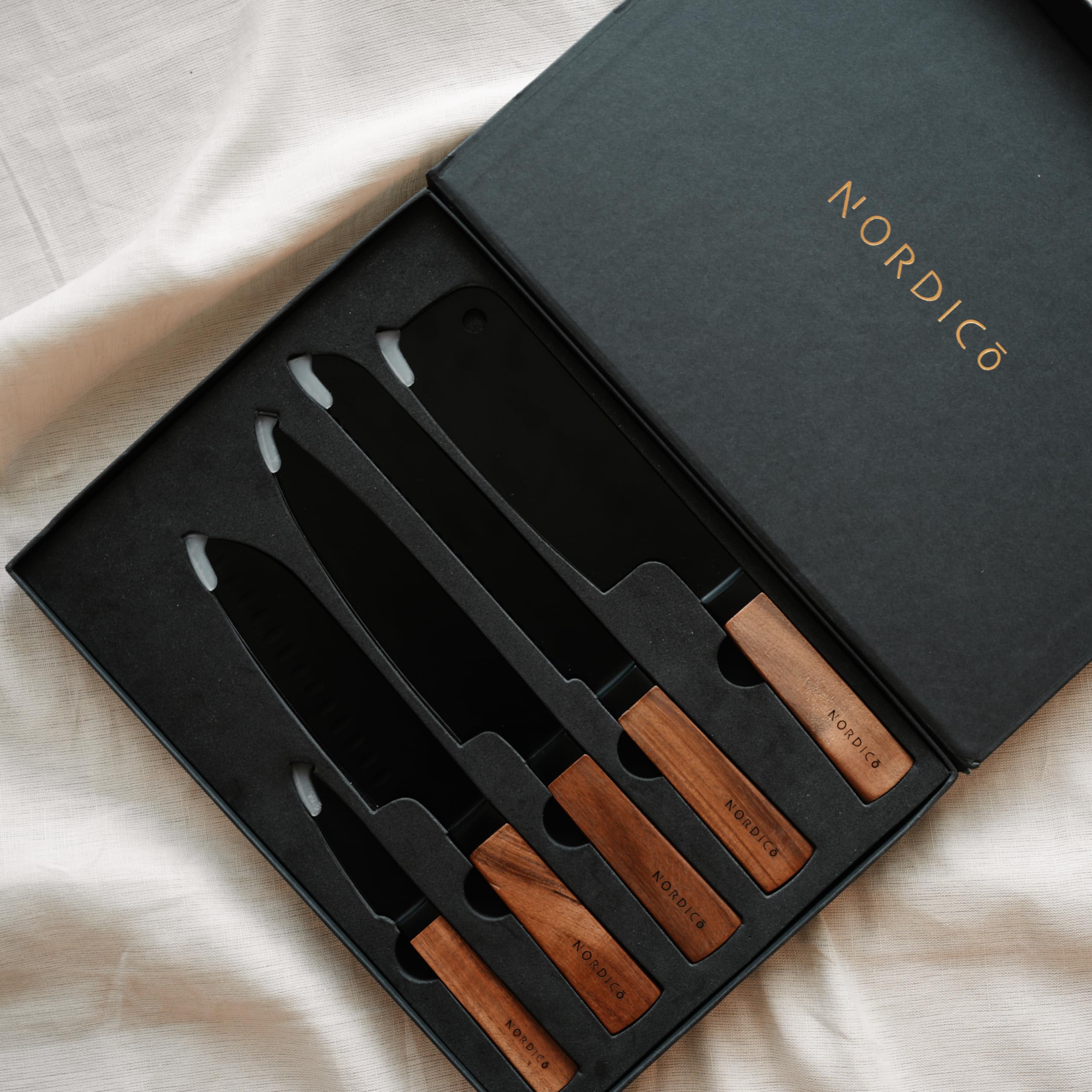 Professional Kitchen Knife Set With Acacia Wood Handles - Housewarming Gift for Home, Kitchen Essentials, Gift for Men and Women
