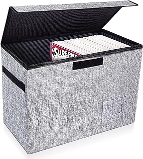 Leffis Comic Book Storage, Box 15.5" X 7.5" X 11.3", Collapsible Comic Short Box with Lids Holds 150 Comics Heavy Duty Com...