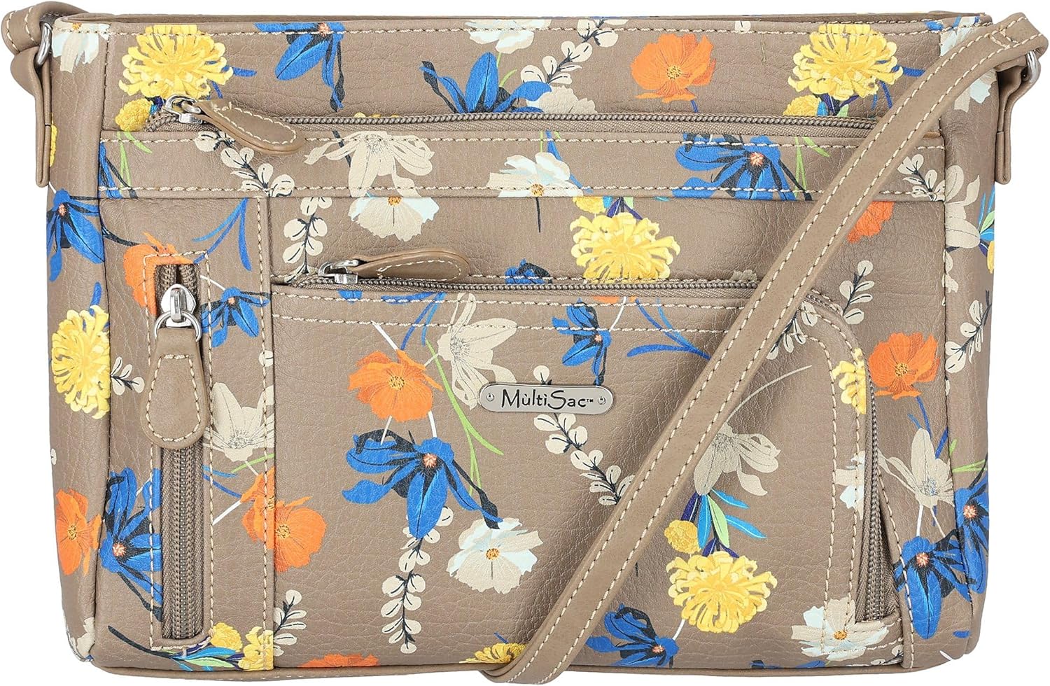 MultiSac Summerville Floral Crossbody Bag One Size Taupe multi