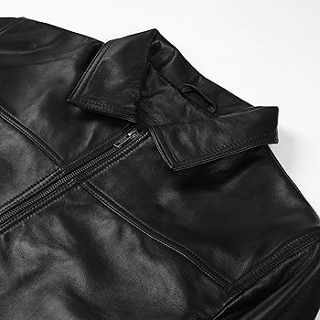 Men's New Black/Brown Lambskin Leather Classic Open Bottom Jacket