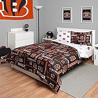 Vista 36 de FOCO Unisex-Adult NFL Team Logo Bed in a Bag Comforter, Sheets, Pillow Cases Bedding 5-Piece Set