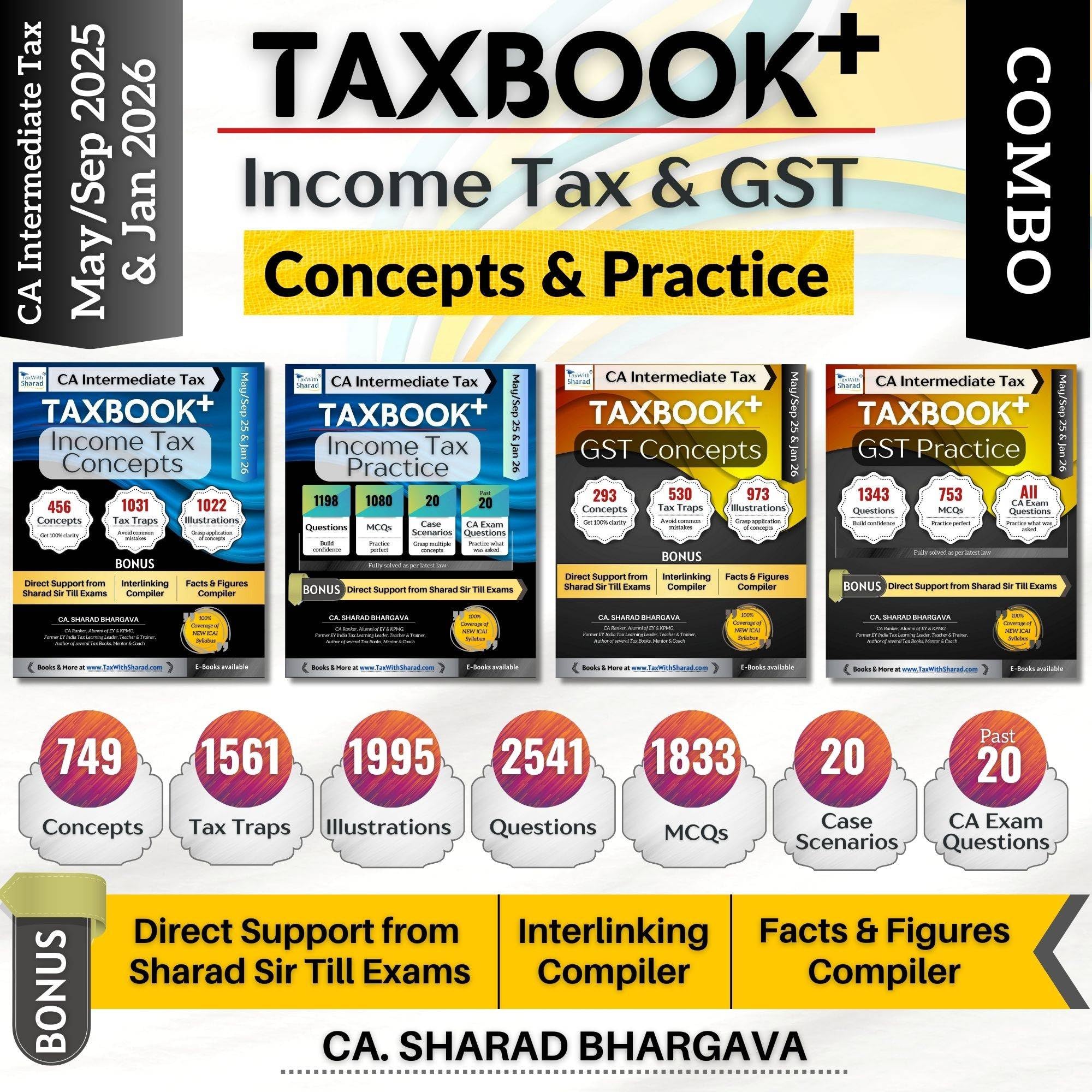 Buy TAXBOOK+ COMBO (INCOME TAX & GST – CONCEPTS & PRACTICE) / AY 2025 ...