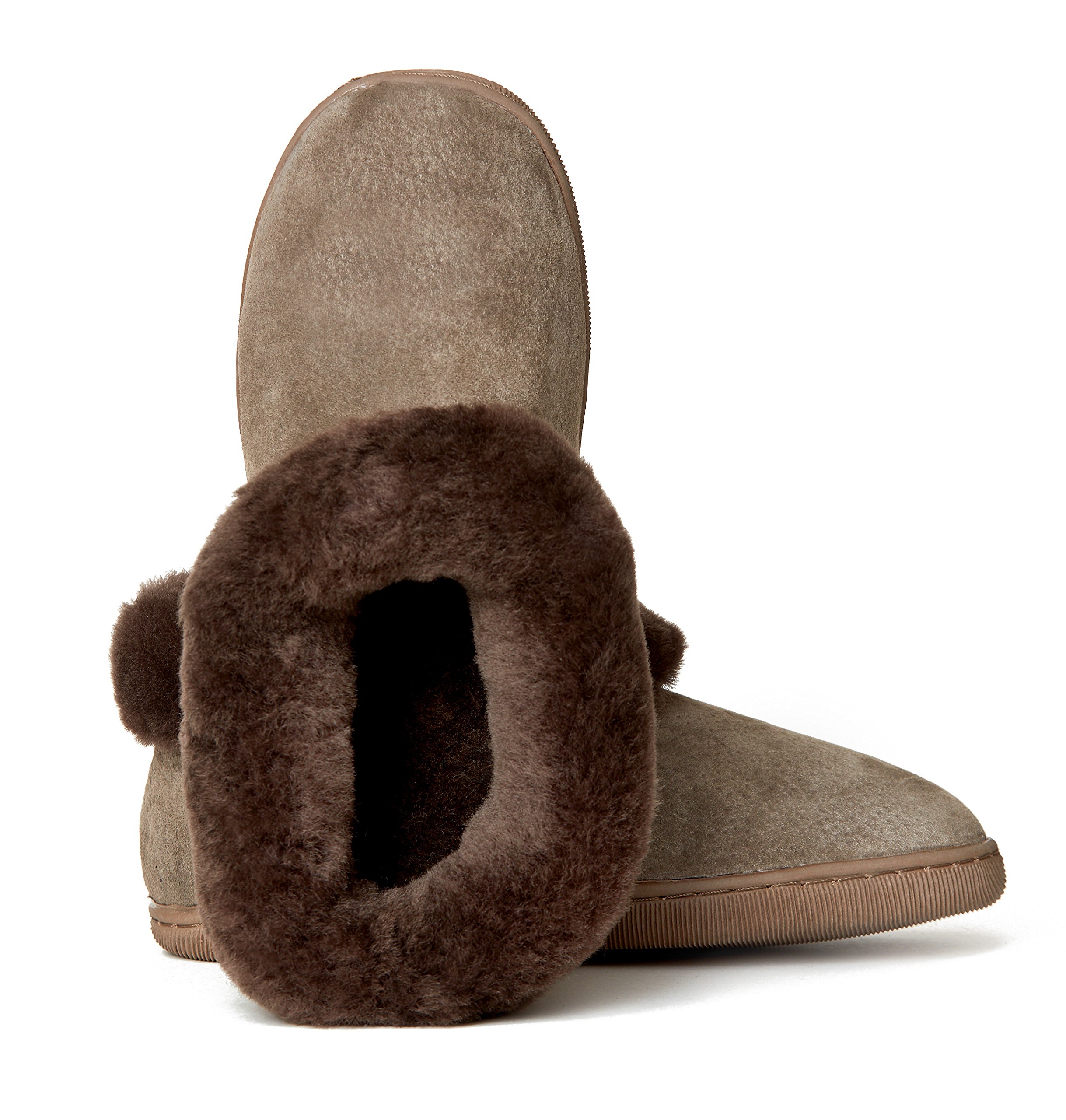 Reissner Lammfelle Zapatillas de casa de Piel de Oveja Creta