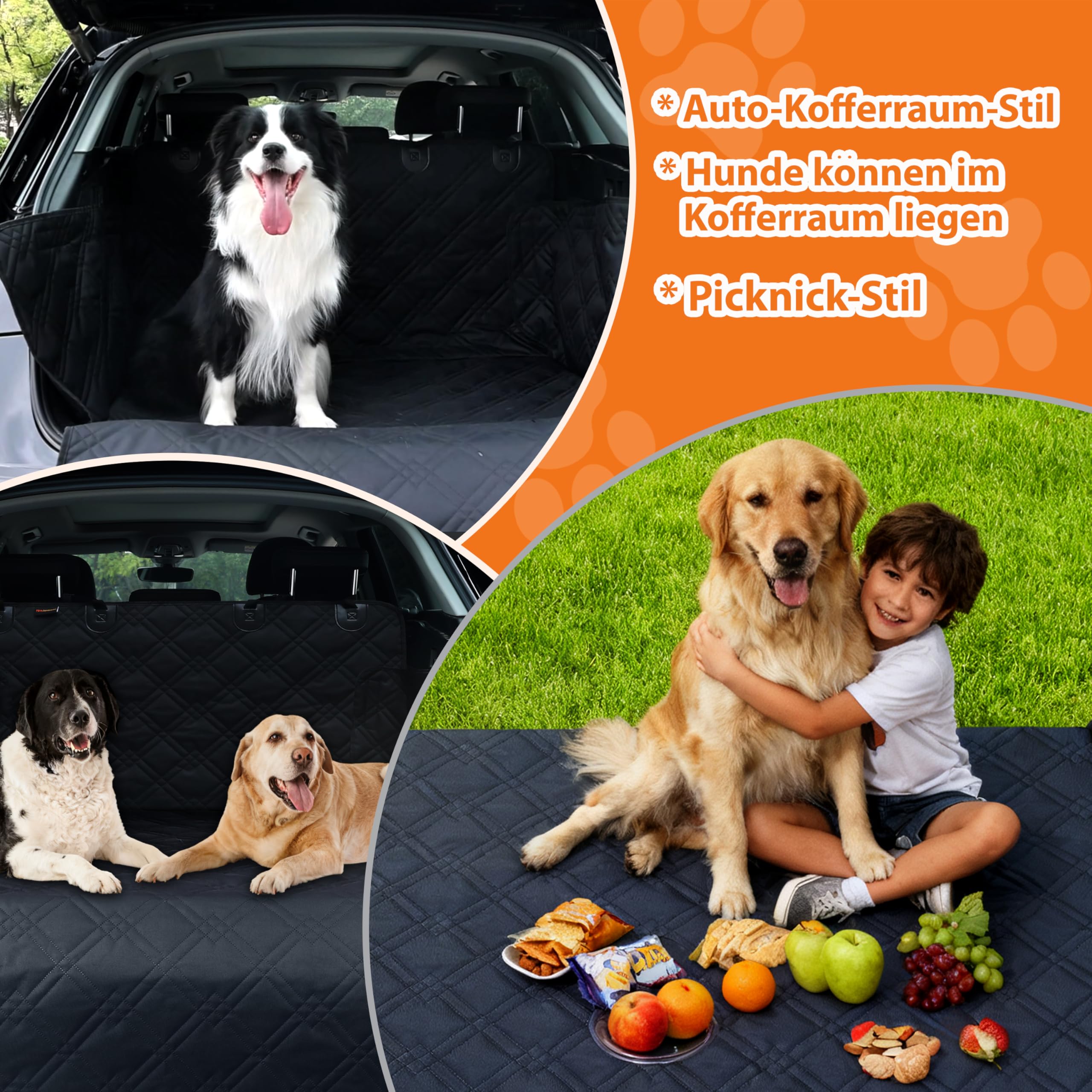 Kofferraum Schutzmatte Hund Hundedecke Autodecke Stoßstangenschutz Hundematte Auto Kofferraum Hunde Kofferraumschutz Kleinwagen hundebox Auto Kofferraum