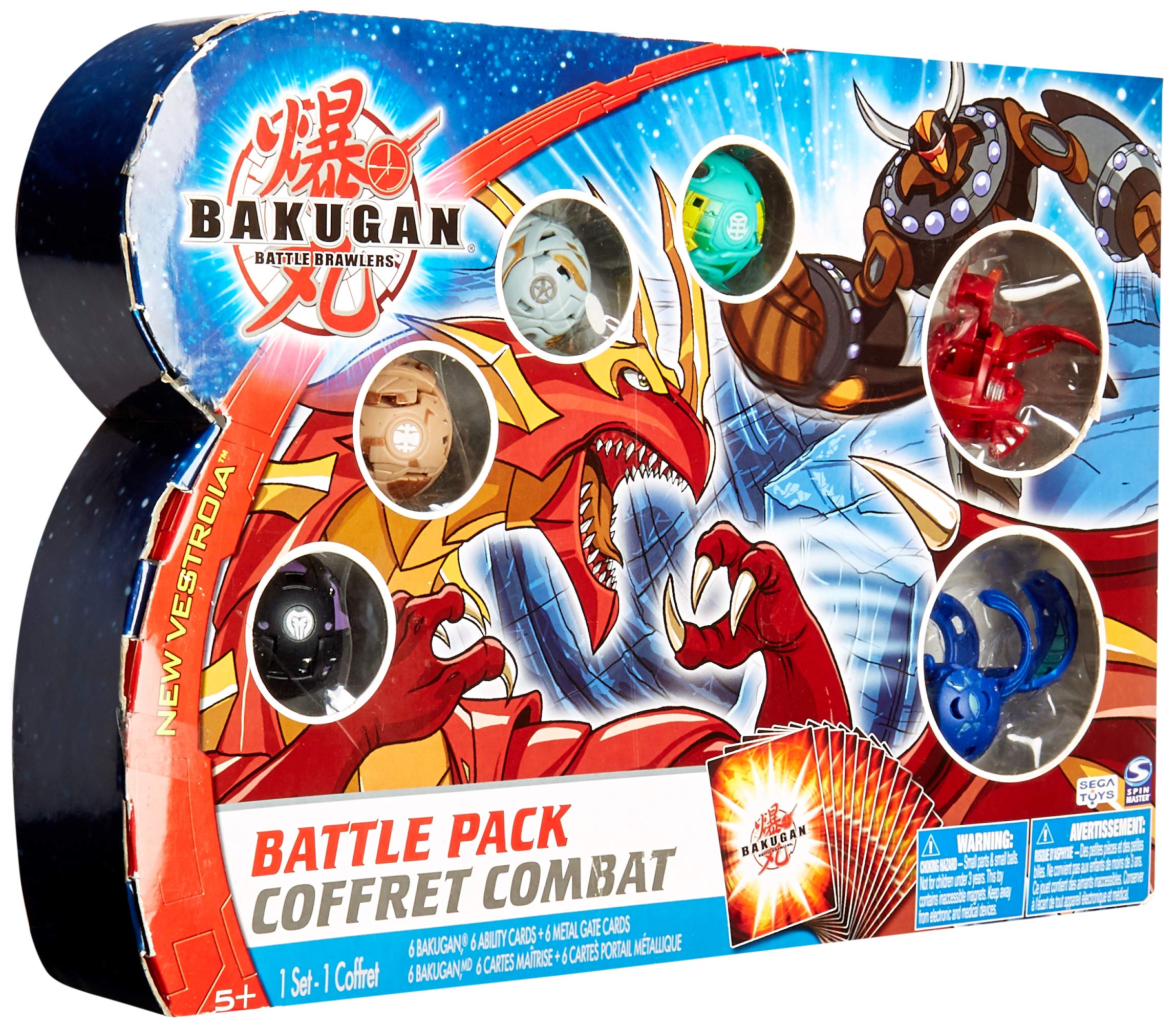Bakugan Battle Pack Coffret Combat, 6 Bakugan (Styles & Colors May