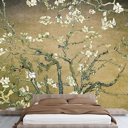 Miniatura 3 de Wall26 - Papel tapiz en color cobre con estampado de "Almendro en flor" de Vincent Van Gogh