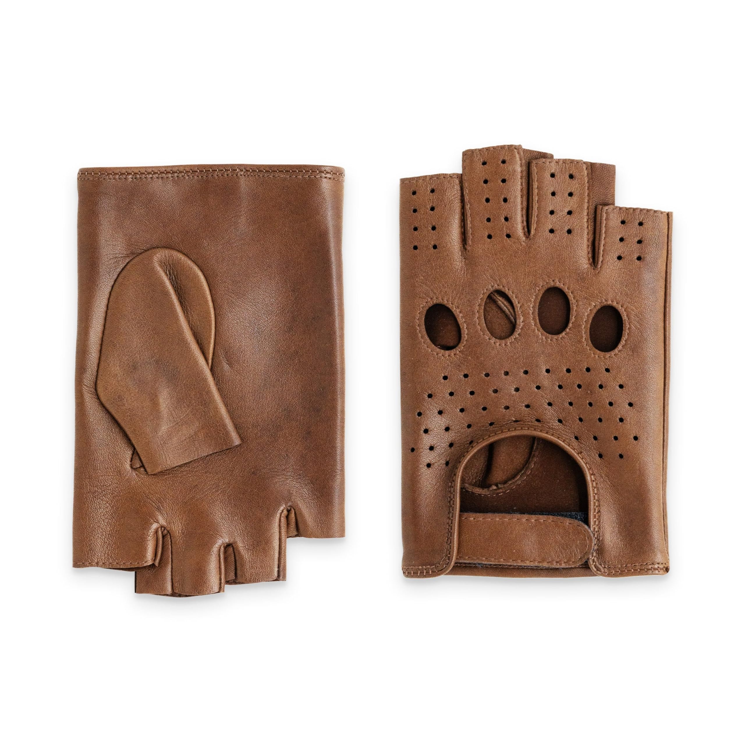 GLOVE STORY Guantes de conducción sin dedos para hombre en cuero de cordero negro sin forro | Libertad de movimiento & Estilo esencial | Accesorio ligero para precisión táctil & encanto retro
