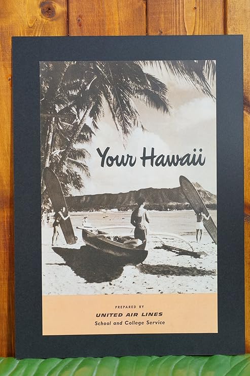 Amazon ハワイアン雑貨 ハワイアンポスター ユナイテッド航空 Your Hawaii H 39 アートフレーム ポスター オンライン通販