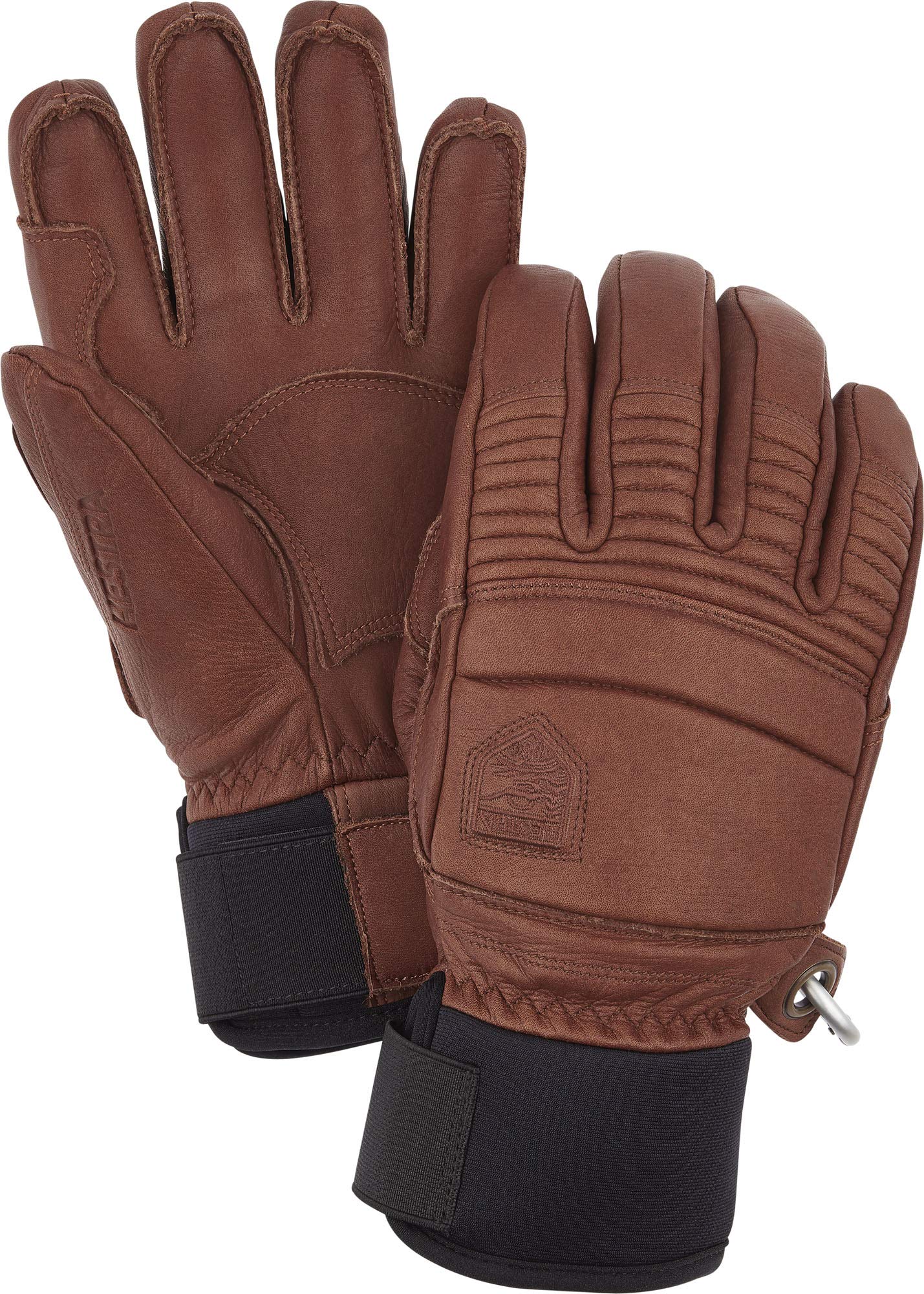 HESTRALeather Fall Line - Short Freeride 5-Finger Snow Glove with Superior Grip for Skiing and Mountaineering