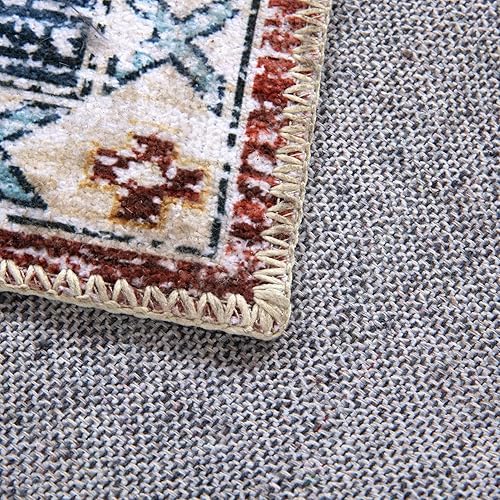 Miniatura 9 de Alfombra vintage de 9 x 12 pies para sala de estar, extra grande, estilo bohemio, con parte trasera antideslizante para oficina, dormitorio y