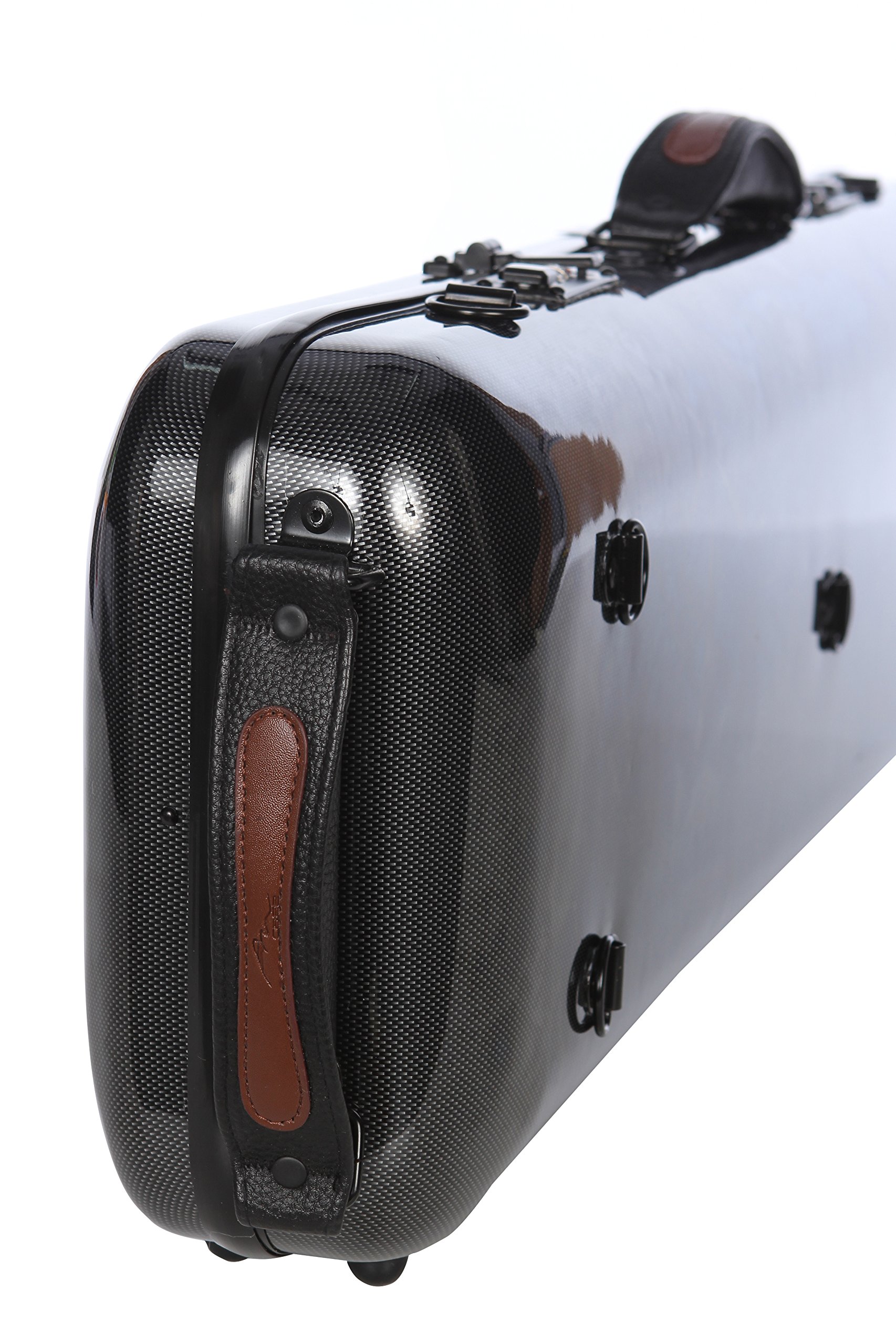 Geigenkoffer Fiberglass Safe Oblong 4/4 point schwarz M-Case + Musiktasche