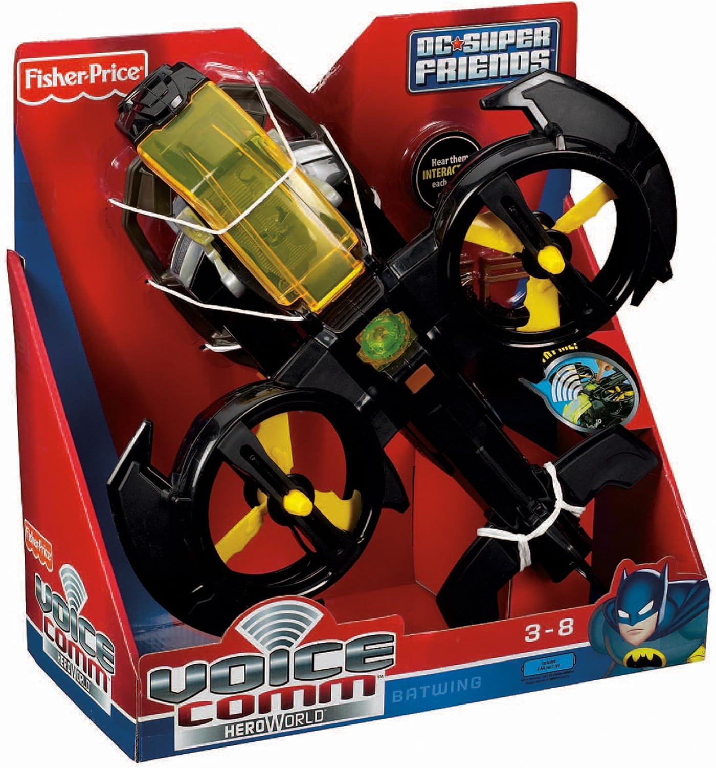 Fisher-Price Hero World DC Superfriends Voice Comm Motion Max Batwing