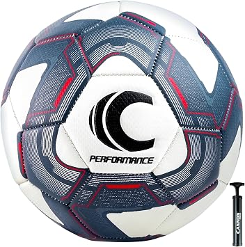 Cannon Sports Premium Official Size Soccer Ball - Textured PU and EVA Construction, Butyl Bladder - Designed for Top-Level Performance Size 5 Soccer Ball with Pump
