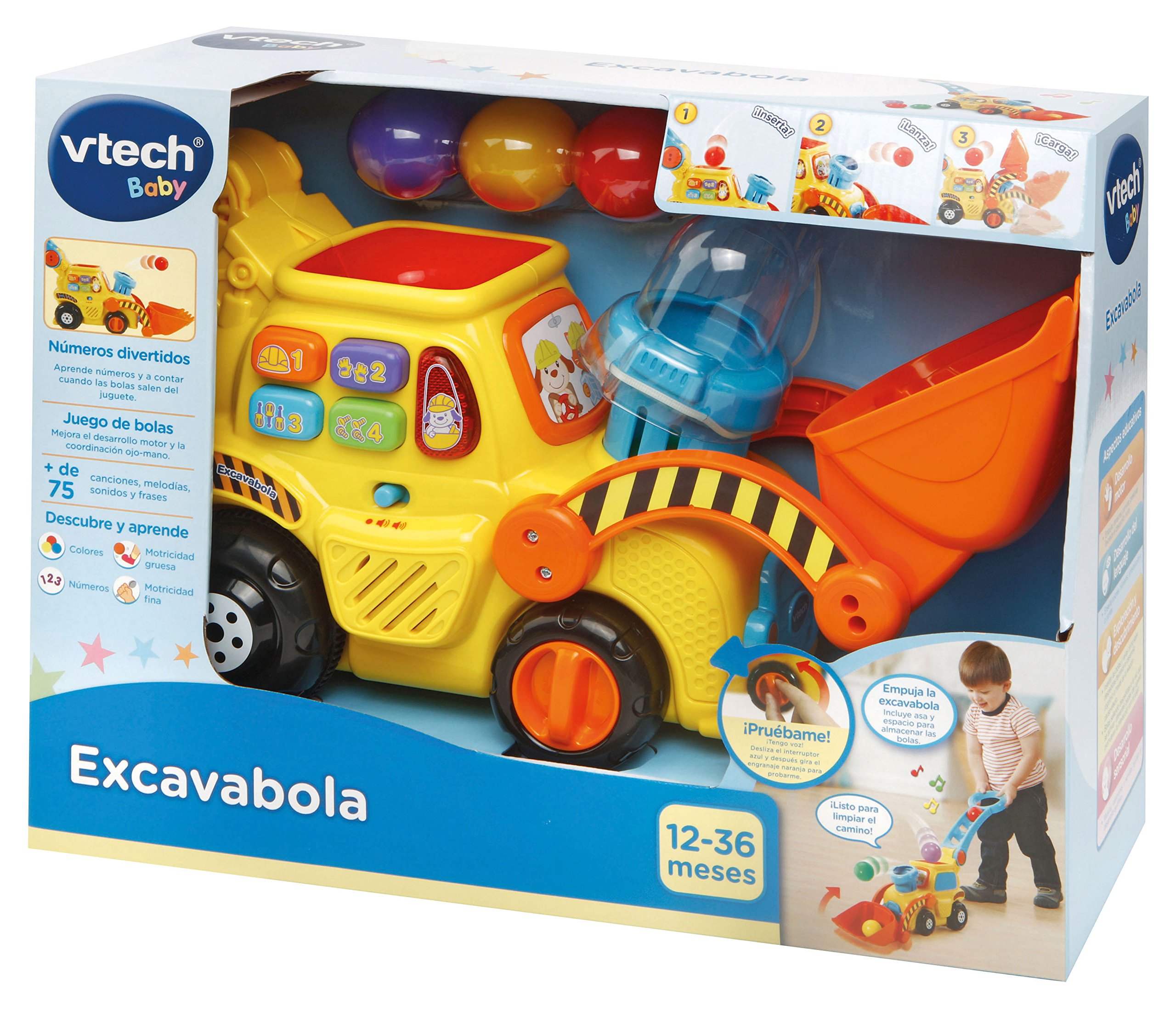 VTech Baby – excavabola, escavadora interactif pour l'apprentissage à Travers des activités éducatives (Vtech 3480 – 506022)