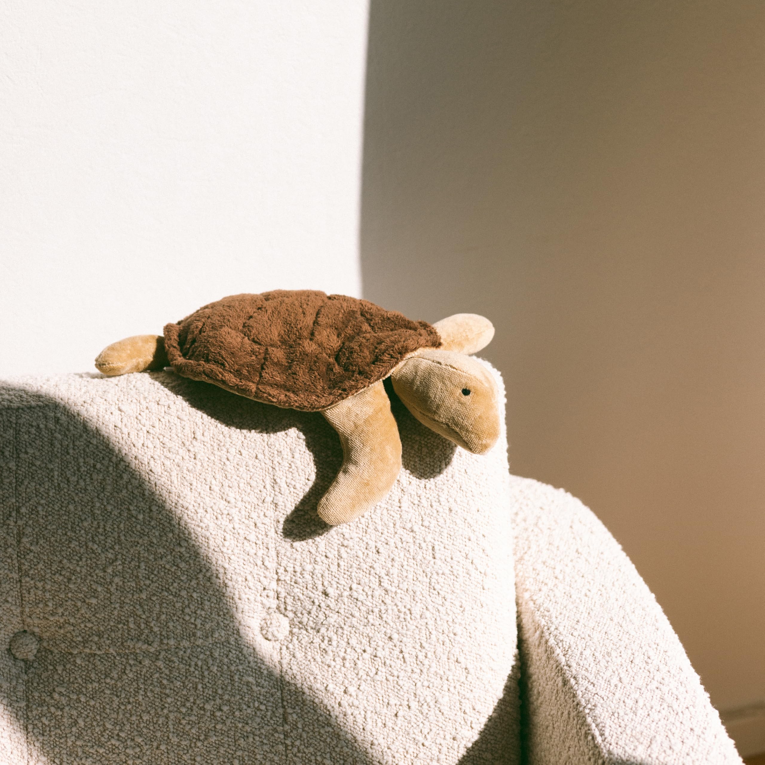 Kleine SENGER NATURWELT Kuscheltier-Schildkröte, Braun I Kuscheliger Begleiter, geeignet ab 3 Monaten I GOTS-zertifiziertes Plüschtier mit herausnehmbarem Wärmekissen