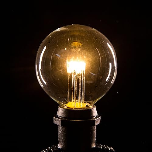 Miniatura 5 de Hometown Evolution, Inc. Cadena de luces LED comerciales C9 G50 de 100 pies con 80 LED G50 transparentes de 2 pulgadas, bombillas de 6 vatios y