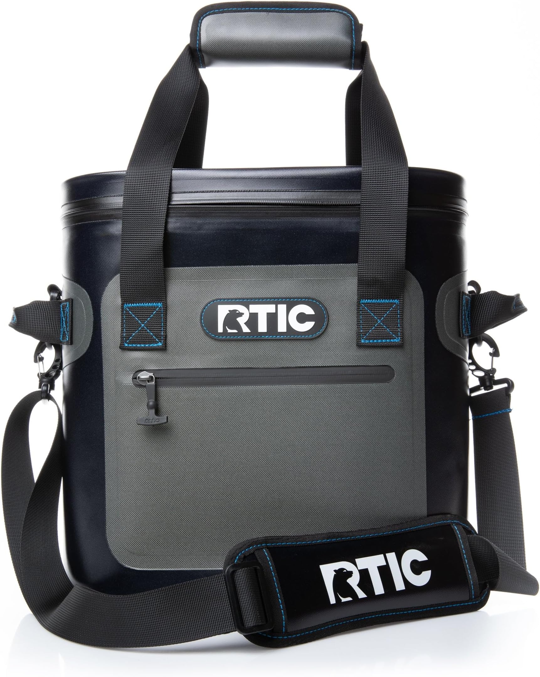 Soft Pack 20 Can Cooler with Flip Top (Blue & Grey)