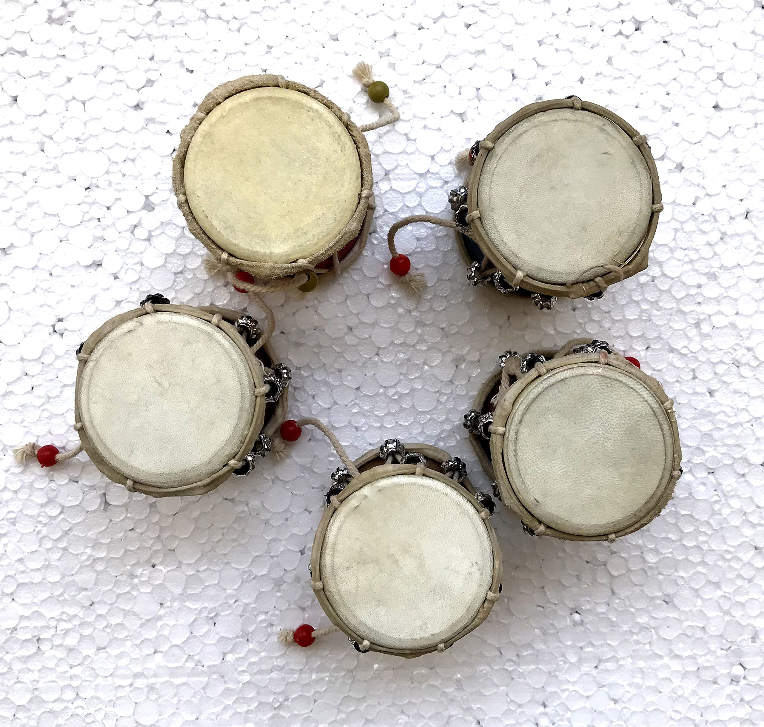 Lot de 5 petits Shiv Damru, Damroo, pour Temple, pour cadeau, Madari Damru