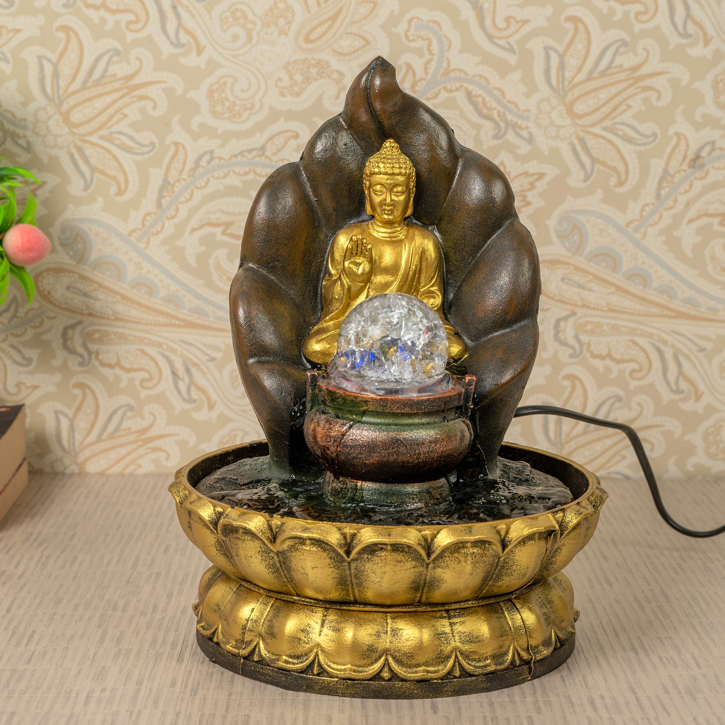TIED RIBBONS Decorative Water Fountains for Room Garden Tabletop Waterfall Indoor Outdoor Living Home Decoration and Gifts Item Multicolour-image-27
