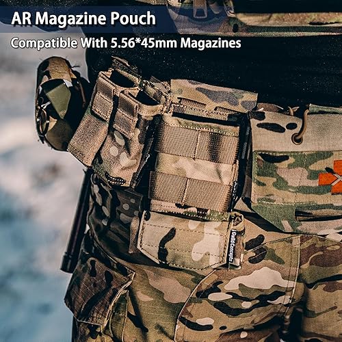 Miniatura 2 de 5.56 Mag Pouch - Single MOLLE Mag Pouch AR Magazine Pouch Mag Holder with Mag Insert and MOLLE Compatible