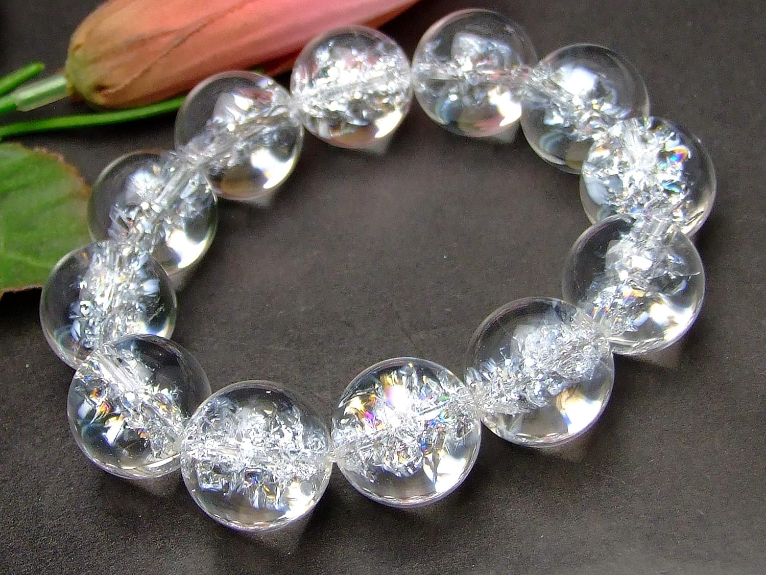 テレビで話題】 天然石 ヒマラヤ アイリスクォーツ 12mm ブレスレット