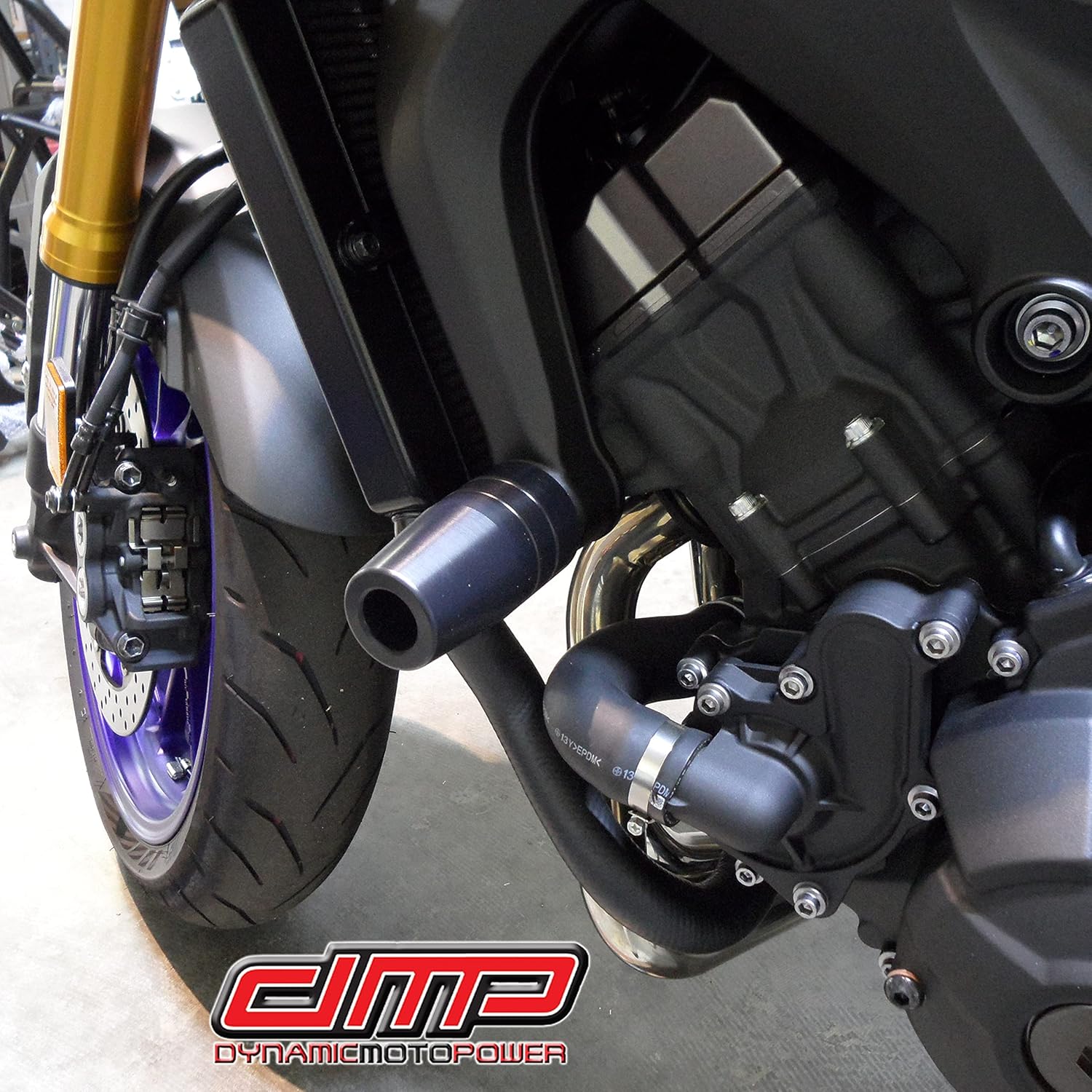 DMP USA MADE Yam XSR900 2016 2017 2018 2019 2020 2021 2022 2023 2024 2025 2026 FZ09 2014 2015 2016 FJ09 2015 2016 2017 Fits ABS & NON ABS Black No Cut Frame Sliders - 750-6399-DMP