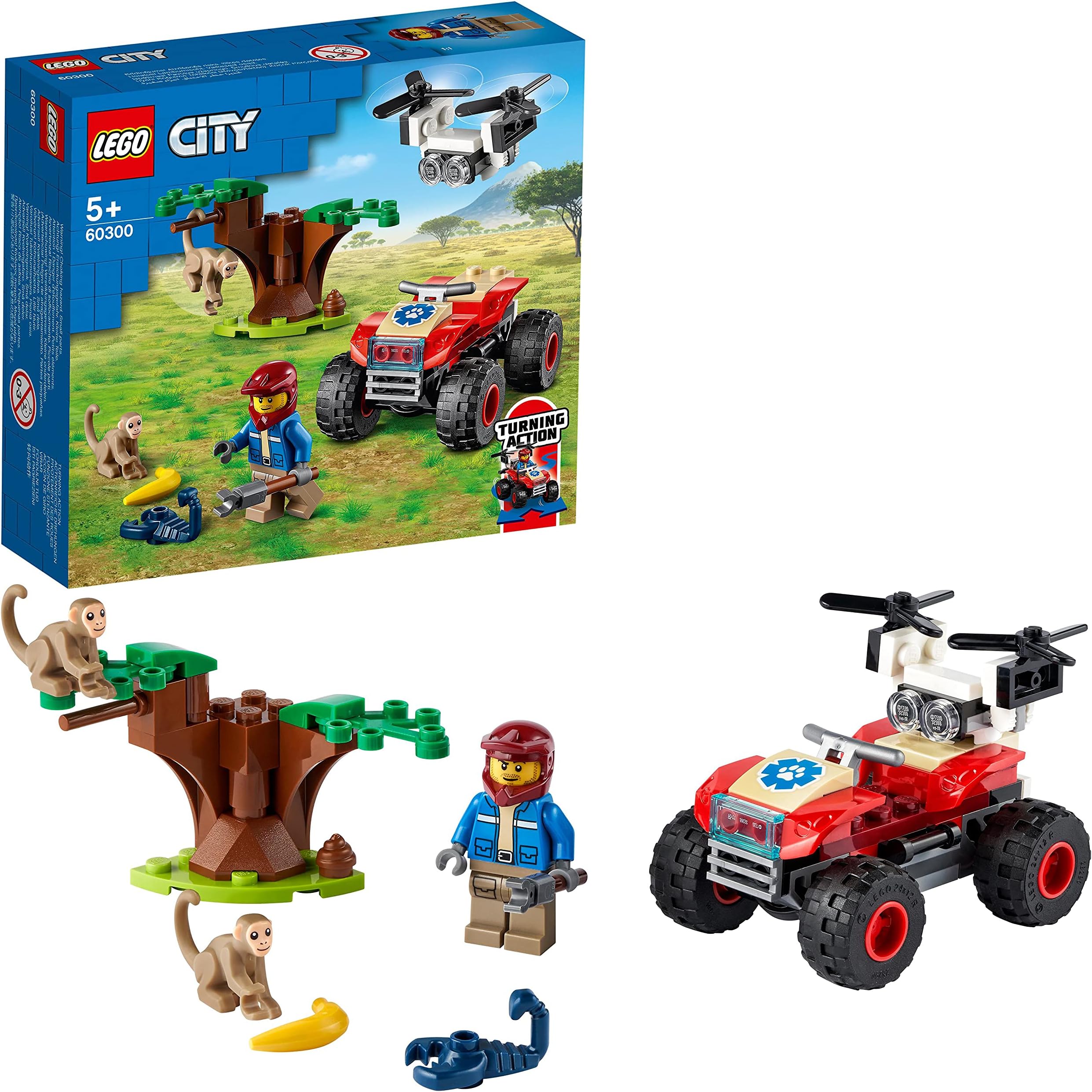 LEGOCity Wildlife Rescue ATV 60300 Building Kit; Fun Wildlife Playset; Top Toy for Kids