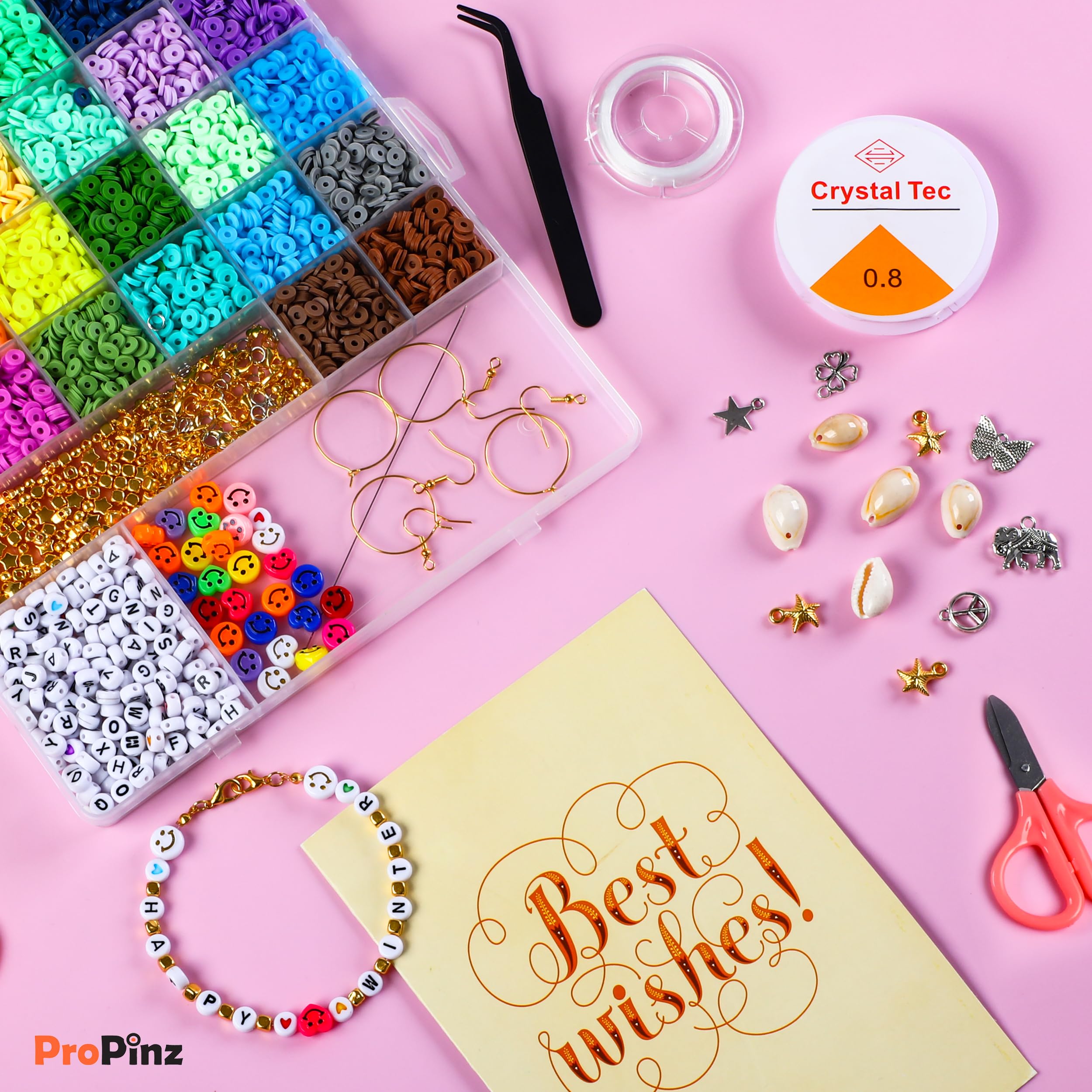 ProPinz 20,000+ Clay Beads Bracelet Making kit - Image 4