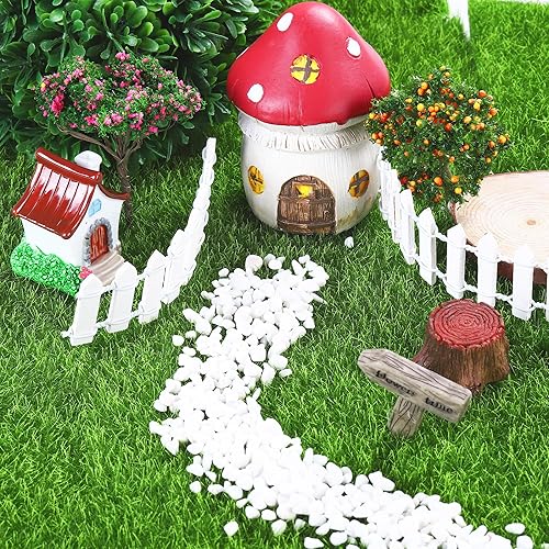 Vista 19 de Elcoho 12 piezas de césped artificial para manualidades, jardín de hadas, 6 x 6 pulgadas, para decoración en miniatura, casa de muñecas, decoración