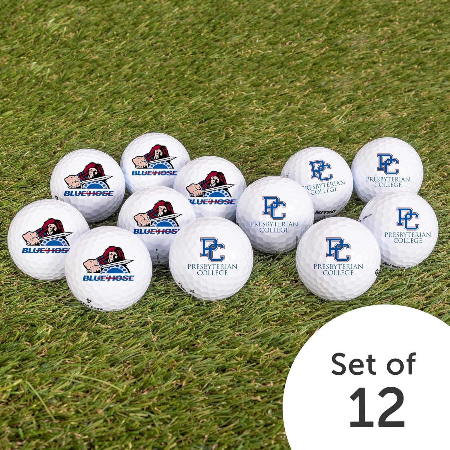 Desert Cactus Presbyterian College Golf Balls 12 Pack – PC Blue Hose Full Color Dozen – Officially Licensed Sport Team Accessory