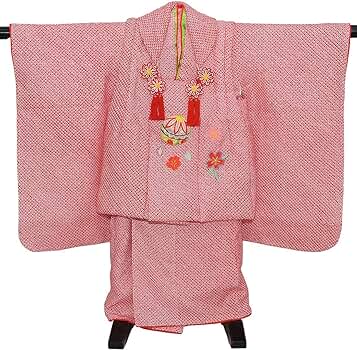 子供の着物　鹿の子絞り　扇に花　七五三 Amazon.co.jp: 七五三用 子供 正絹（絹100％）絞り帯揚げ 扇 花