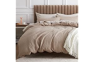 Bedsure Cotton Duvet Cover Set - Bamboo-Feeling 120 x 98 Duvet Cover