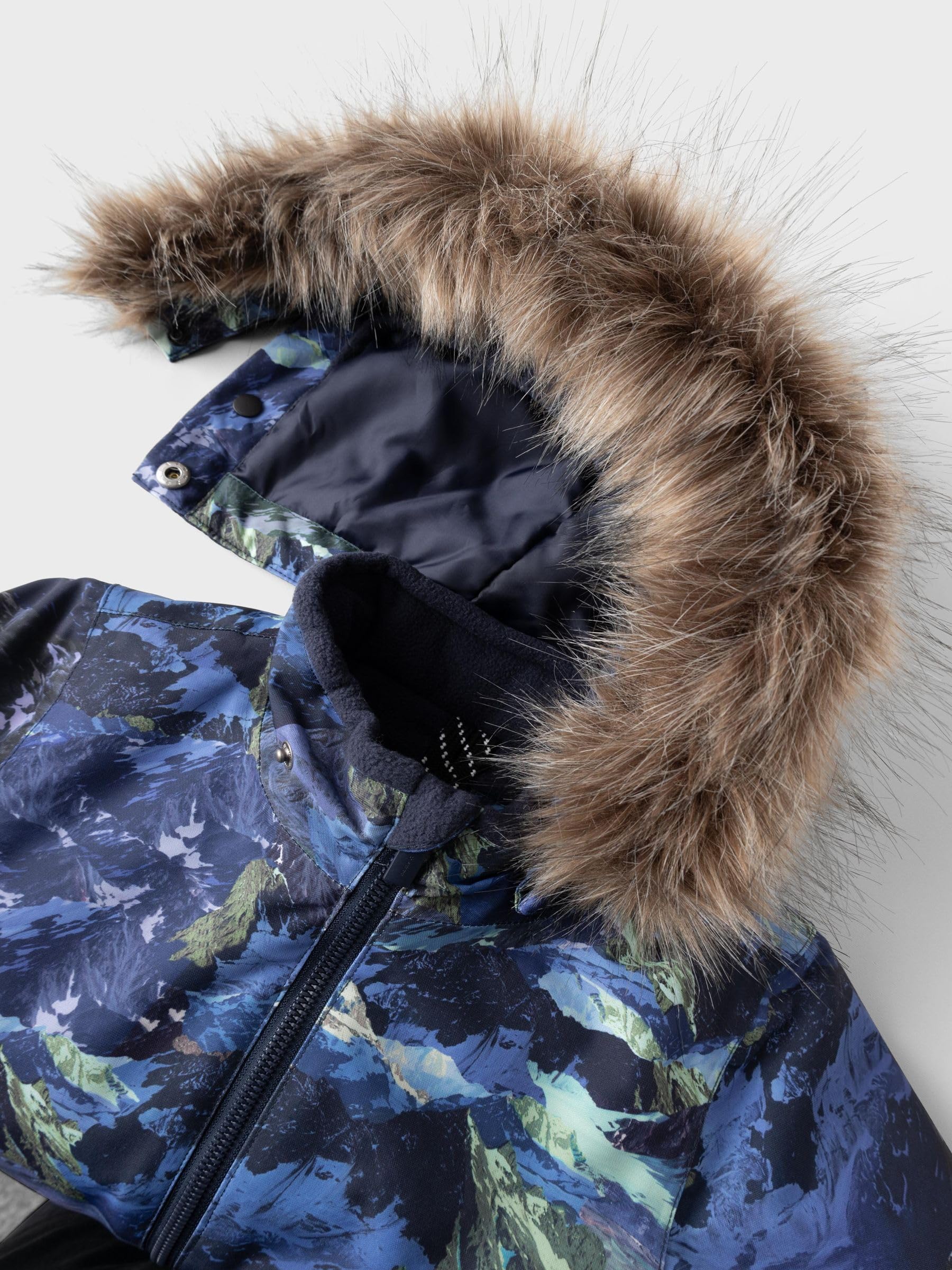 NAME IT Kombinezon śnieżny Chłopcy Nmmsnow10 Suit Line Aop Fo
