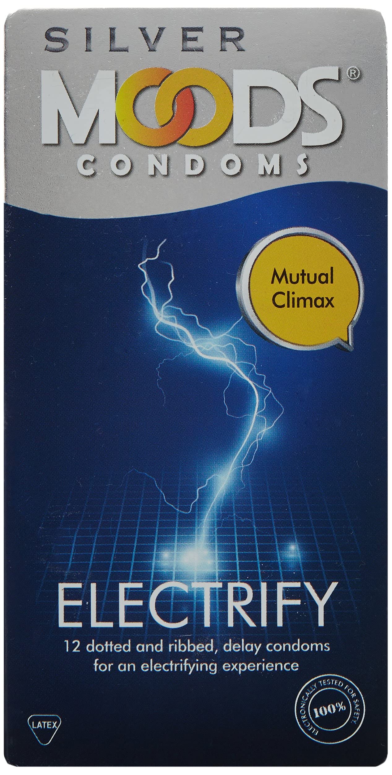Moods Silver Condoms - 12 Condoms (Electrify), Dark Blue-picture-15