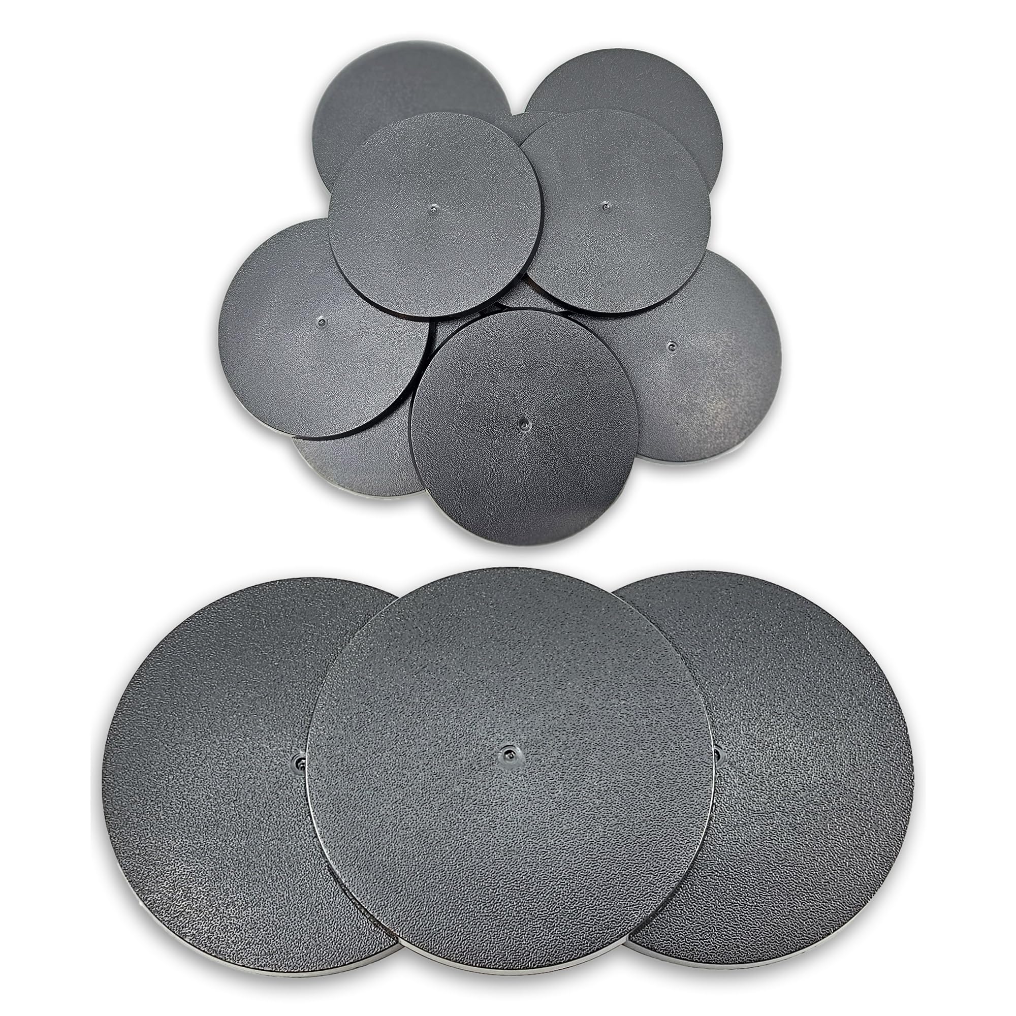 Hobby Heaven 90mm Round Plastic Warhammer Bases - Black Miniature Bases for Wargaming Miniatures Figures - Model Painting Plastic Figures Wargame Miniatures - Durable Tabletop Games Basing (10 pcs)