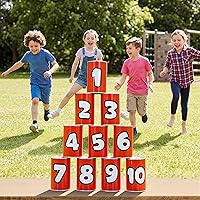 Vista 6 de JOYIN Juego de 13 piezas de puf para fiesta de carnaval, lata resistente de derribo, fiesta de Pascua de cumpleaños, familia, los mejores juegos al