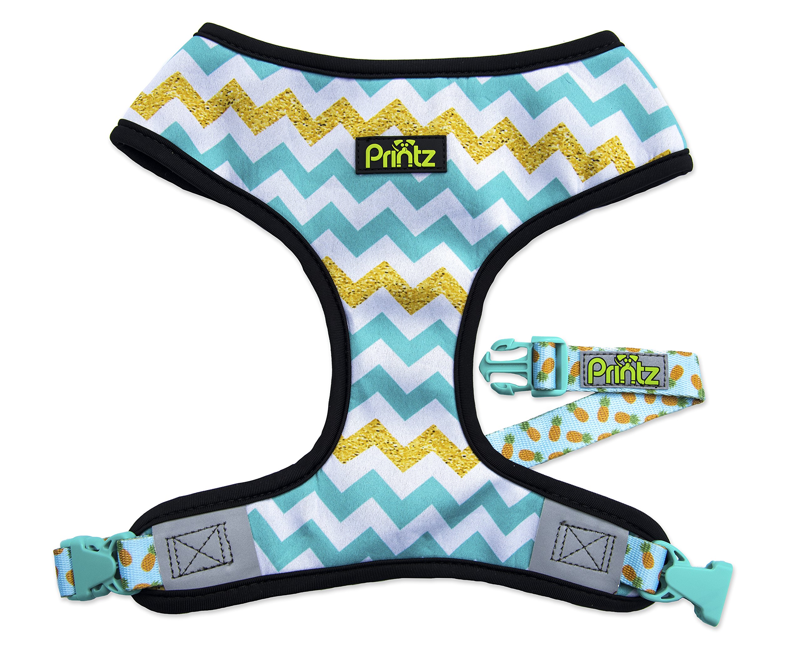 Printz Pet Supply Reversible Breathable Neoprene Dog Vest Harness (Maui Gold, X-Large)