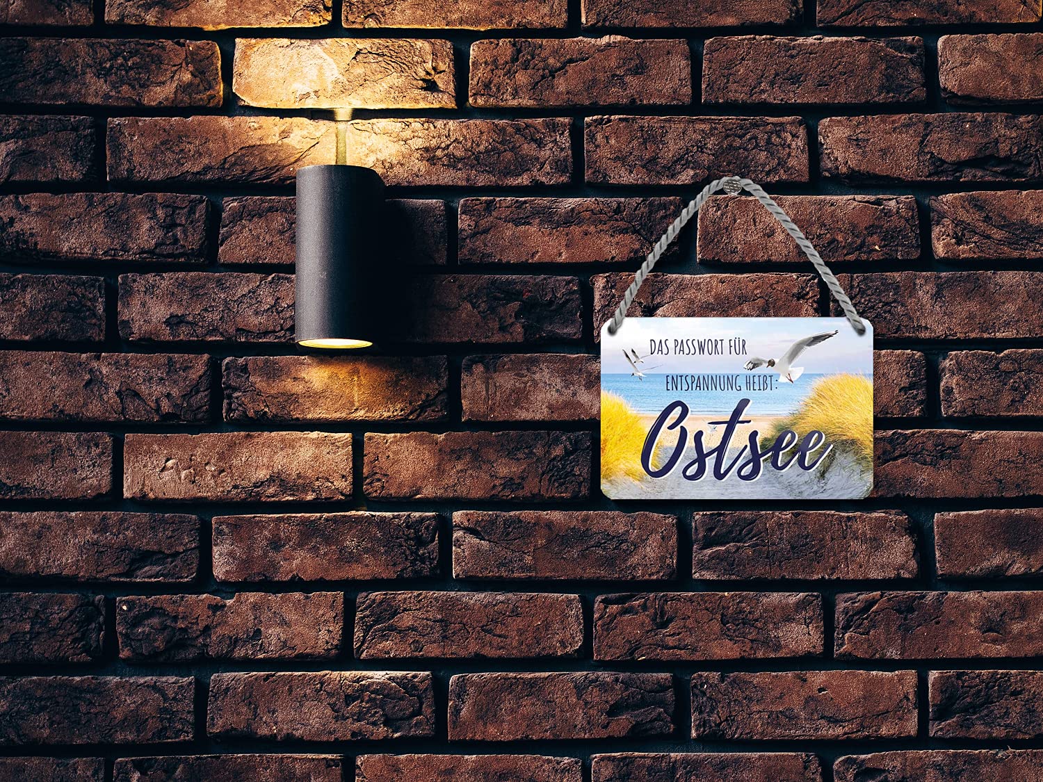 Blechschild „Life Is Better On The OSTSEE“ – 18x12 Cm, Retro-Design Mit Kordel & Saugnapf